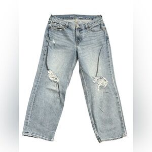 Old Navy Light Blue highrise Distressed Boyfriend loose Jeans